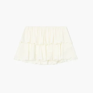 Cropp - Białe spódnico-szorty z falbanami - biały