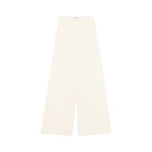 Cropp - Białe spodnie ze sztucznego jedwabiu - biały
