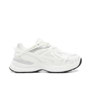 Cropp - Białe sportowe sneakersy ze srebrnymi detalami - srebrny