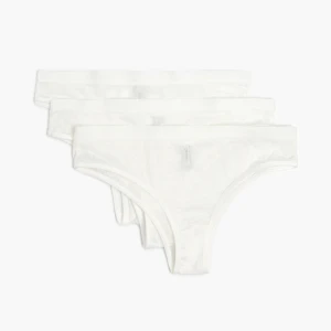 Cropp - Białe wzorzyste majtki z siateczki - kremowy