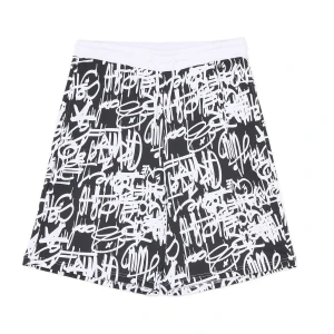 Cropp - Biało-czarne spodenki - biały