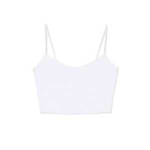 Cropp - Biały crop top na ramiączkach - biały