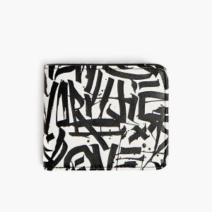 Cropp - Biały portfel z nieregularnym nadrukiem - biały