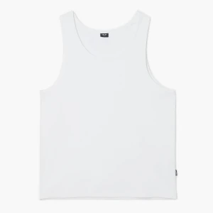 Cropp - Biały prążkowany tank top - biały