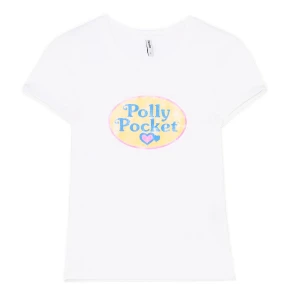 Cropp - Biały T-shirt Polly Pocket - biały