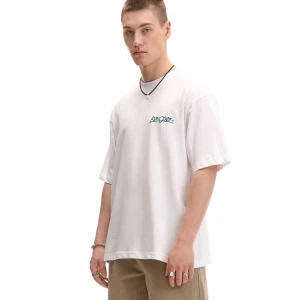 Cropp - Biały T-shirt z biegowym motywem - biały