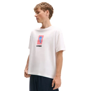 Cropp - Biały T-shirt z gumowym balonem - biały
