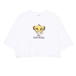 Zdjęcie produktu Cropp - Biały T-shirt z Królem Lwem - biały