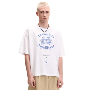 Cropp - Biały T-shirt z nadmorskim motywem - biały