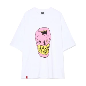 Cropp - Biały T-shirt z nadrukiem - biały