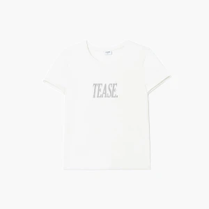 Zdjęcie produktu Cropp - Biały T-shirt z napisem i cekinami - biały