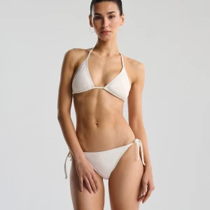 Cropp - Biały wiązany stanik od bikini - biały
