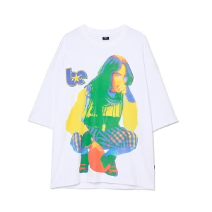Cropp - Billie Eilish na białej koszulce UNISEX - biały