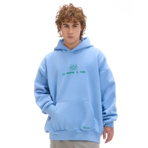 Cropp - Błękitna bluza hoodie Rick i Morty - fioletowy