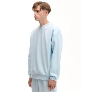 Cropp - Błękitna bluza z haftem - błękitny