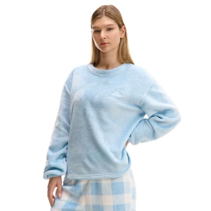 Cropp - Błękitna pluszowa piżama - błękitny