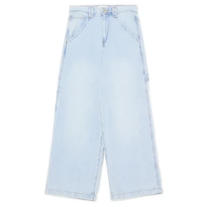 Cropp - Błękitne jeansy baggy z niskim stanem - niebieski