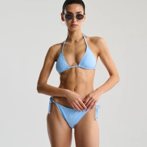 Cropp - Błękitny dół od bikini z wiązaniem - niebieski
