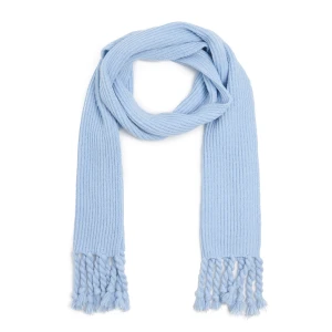 Cropp - Błękitny szalik z frędzlami - niebieski
