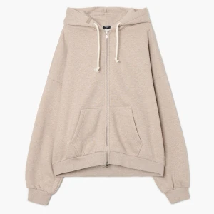 Cropp - Bluza boxy z kapturem - beżowy