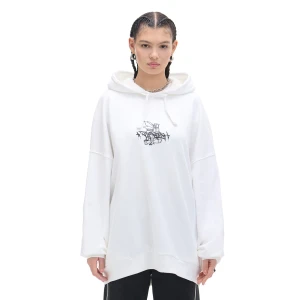Zdjęcie produktu Cropp - Bluza hoodie oversize z nadrukiem - biały