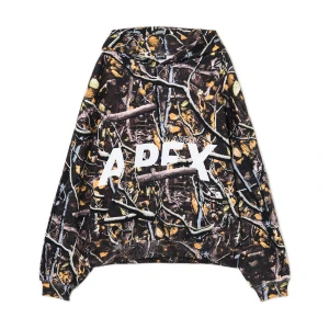 Cropp - Bluza hoodie z leśnym nadrukiem - biały
