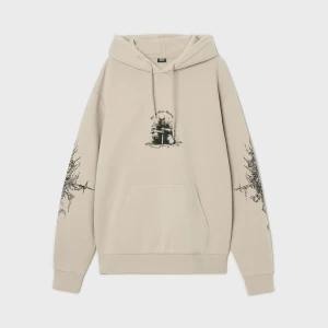 Cropp - Bluza hoodie z motywem rycerza - beżowy