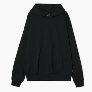 Cropp - Bluza hoodie z motywem skrzydeł - czarny