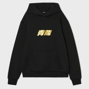 Cropp - Bluza hoodie z motywem smoka i sportowego auta - czarny
