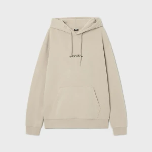 Cropp - Bluza hoodie z motywem sztuki - beżowy