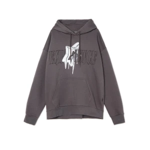 Zdjęcie produktu Cropp - Bluza hoodie z nadrukiem i napisem - szary