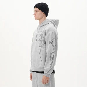 Cropp - Bluza relaxed z tribalowym motywem - jasny szary