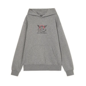 Cropp - Bluza z aniołkiem i haftowanymi sluchawkami - jasny szary