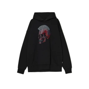 Cropp - Bluza z aplikacją punkowej czaszki - czarny