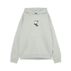 Cropp - Bluza z gumową naszywką w kształcie gęsi - jasny szary