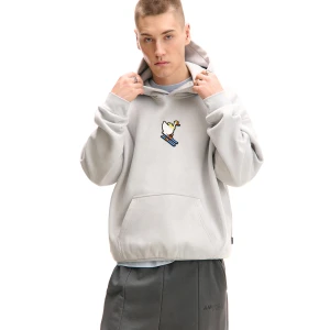 Cropp - Bluza z gumową naszywką w kształcie gęsi - jasny szary