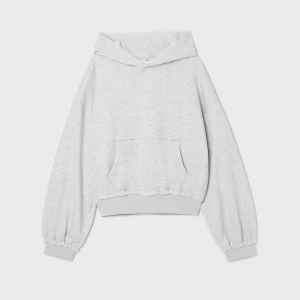 Cropp - Bluza z kapturem i surowym wykończeniem - jasny szary