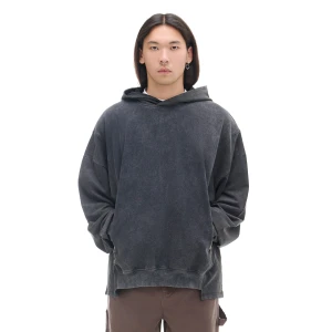 Cropp - Bluza z kapturem z dodatkowymi panelami - czarny