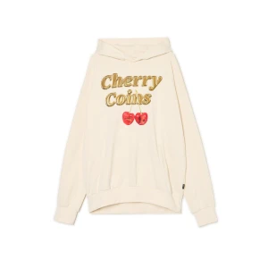 Cropp - Bluza z motywem cherry - kremowy
