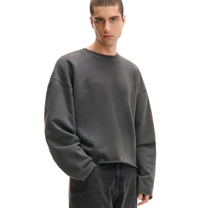 Cropp - Bluza z surowym wykończeniem brzegów - szary