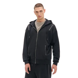 Cropp - Bluza z zamkami przy rękawach UNISEX - czarny