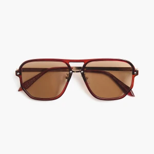 Cropp - Bordowe okulary przeciwsłoneczne - kasztanowy