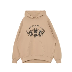 Zdjęcie produktu Cropp - Brązowa bluza hoodie z dobermanami UNISEX - brązowy