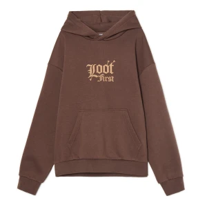 Cropp - Brązowa bluza hoodie z motywem fantasy - brązowy