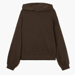 Cropp - Brązowa bluza oversize z kapturem - brązowy