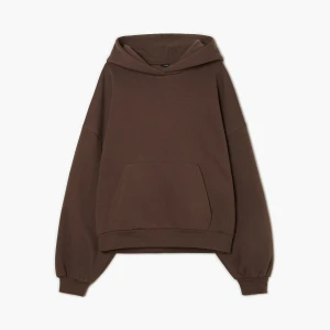 Cropp - Brązowa bluza z kapturem i ściągaczami - brązowy