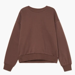 Cropp - Brązowa luźna bluza basic - brązowy