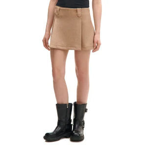 Cropp - Brązowa spódniczka mini - brązowy