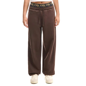 Cropp - Brązowe dresy z dekoracyjną taśmą - brązowy