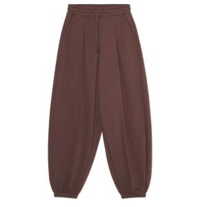 Cropp - Brązowe joggery z wysokim stanem - brązowy